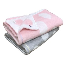 Imabari Towels, Bath Towels, Set of 2 (Brand Certified), 23.6 x 47.2 inches (60 x 120 cm), Pink, Gray, Hedgehog Pattern, Cute, Fluffy, Water Absorbent, Quick Drying (1 Pink, 1 Gray)