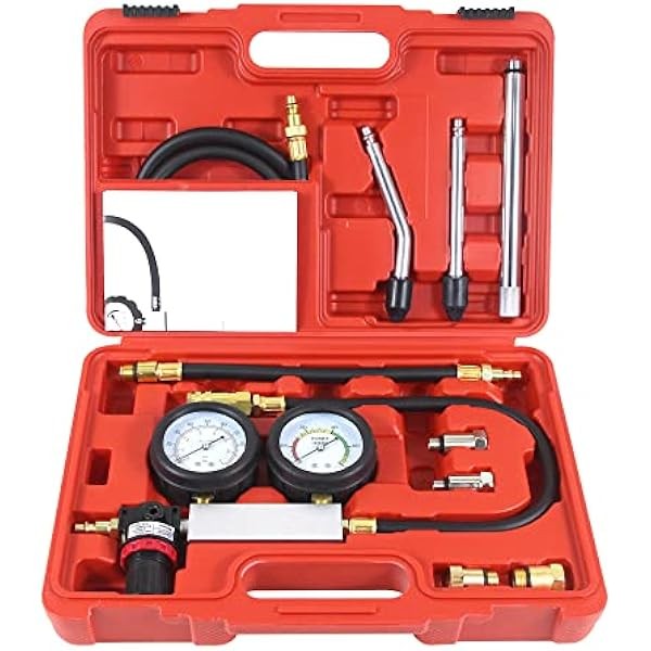Multi-Function Cylinder Leak Down Tester Automotive Kit,Gasoline Engine Compression Tester,Dual