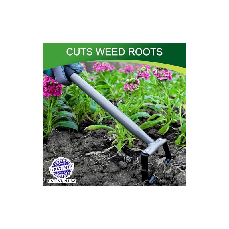 Mini Action/Hula Hoe Carbon Steel Weeding Garden Soil Digging Pole