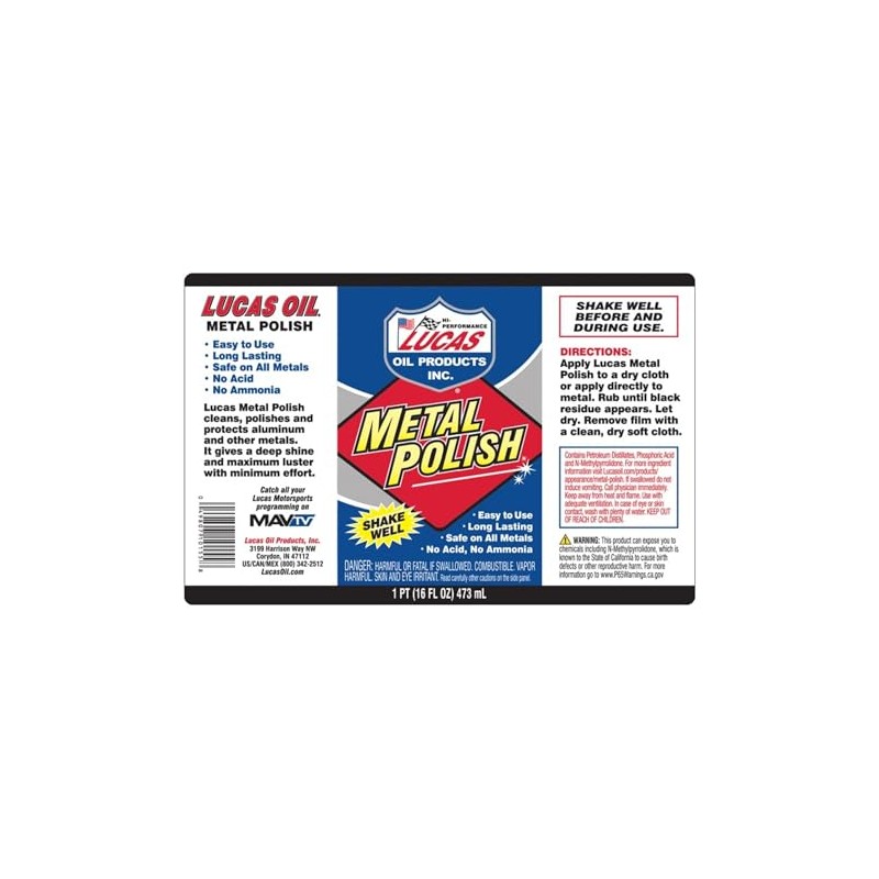 Lucas Oil 10155 Metal Polish - 16 oz.
