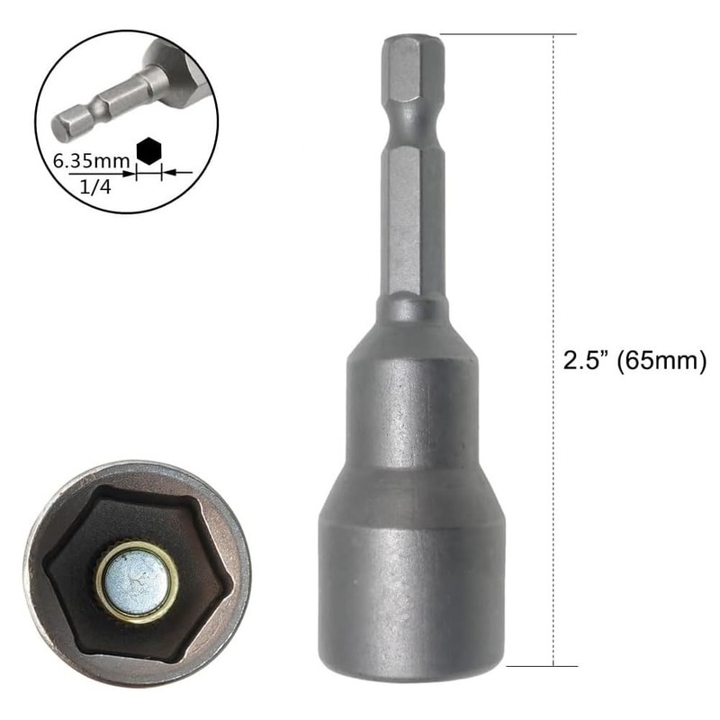 8 Piece Socket Spanner Insert Socket 6-13 mm Shallho 1/4