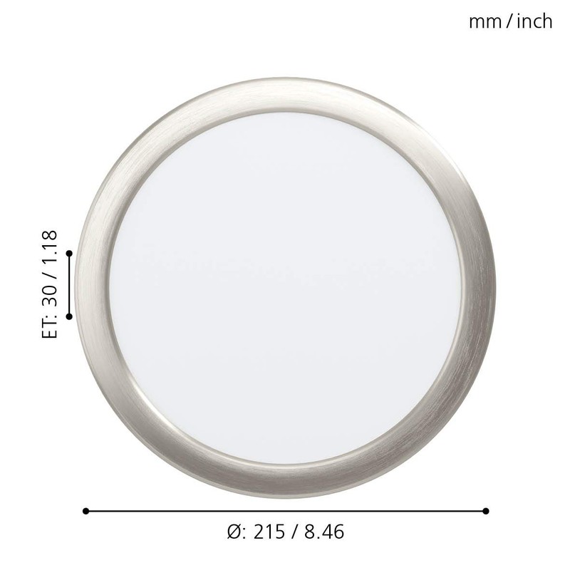 Eglo Recessed Light, Matte Nickel