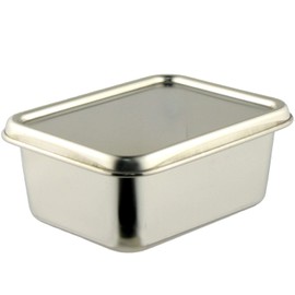 Nagao Tsubamesanjo Deep Type Bats Set, 5.4 inches (13.7 cm), Lid Included, Square Storage Container, 18-8 Stainless Steel, No. 0, Made in Japan
