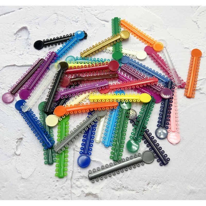 Pack of 1040 Orthodontic Ligature Bands, Braces, Rubber Bands, O-Ring,
