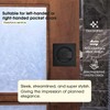 Aesytava Matte Black Privacy Pocket Door Lock, Heavy Duty Square