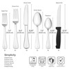 International Silver Simplicity 53-Piece Stainless Steel Flatware Set with Serving