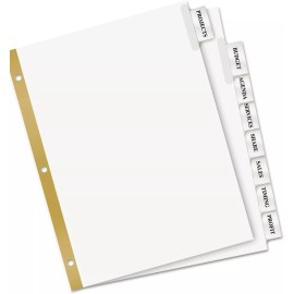 Avery Work Saver Big Tab Insertable 8-Tab Divider, 50% more writing space