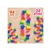 24 Collares Hawaianos Multicolor de Tela para Fiesta y Eventos