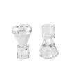 Crystal Candle Holder, Set of 2 Crystal Clear Candlestick Stand