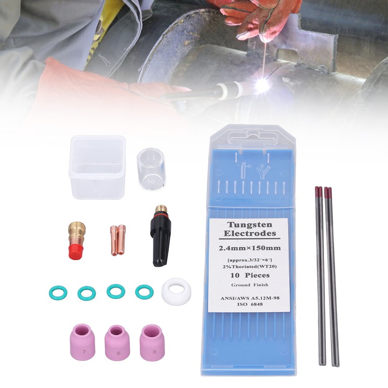 TIG Torch Accessories Welding Gas Lens and Nozzle Glass Cup