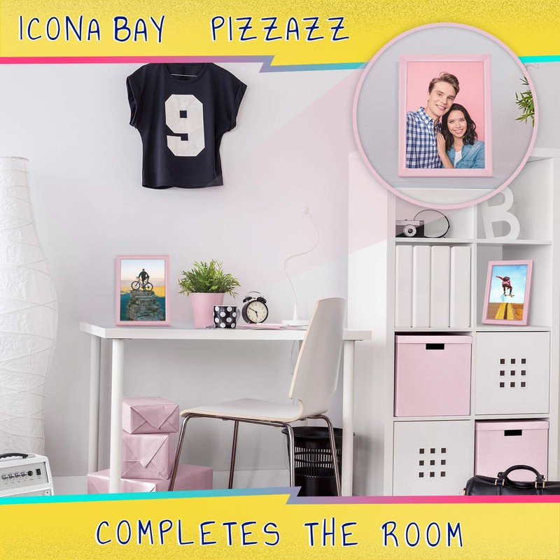 Icona Bay 5x7 Picture Frame, Pastel Pink Colored Solid Wood