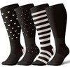 Azalencro Wide Calf Compression Socks for Women&Men Plus Size,20-30mmhg Knee