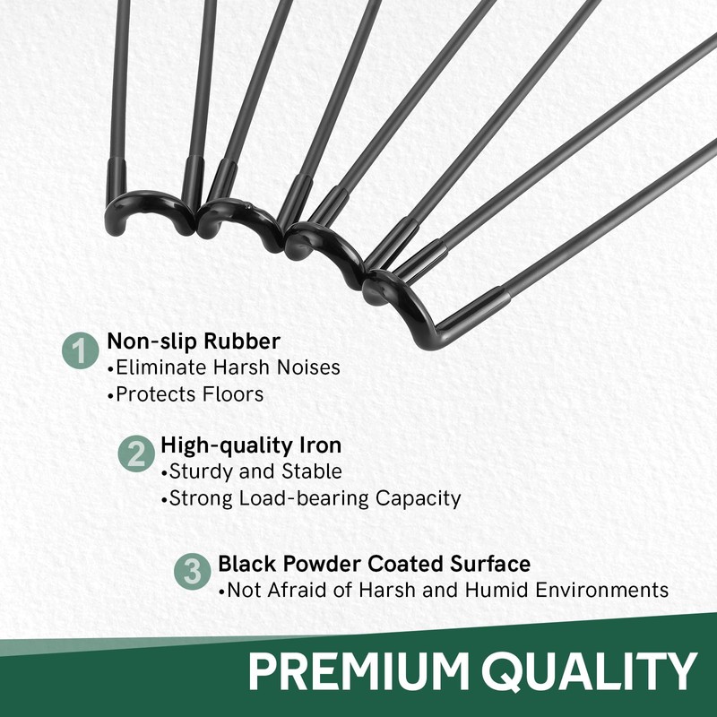 MYFULLY 4Pcs Folding Hairpin Table Legs | 16.5 Inch Hairpin