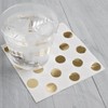 Punktmuster-Papierservietten - 13 cm - Goldfolie - Packung mit 16