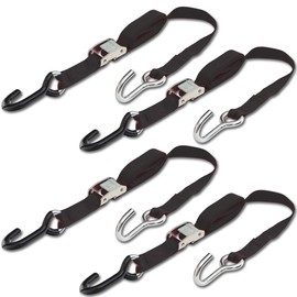 Progrip Powersports Motorcycle Tie Down Straps Lab Tested (4 Pack) Black