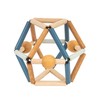 Bass & Bass B83085 Wooden Rattle and Teether - Blue