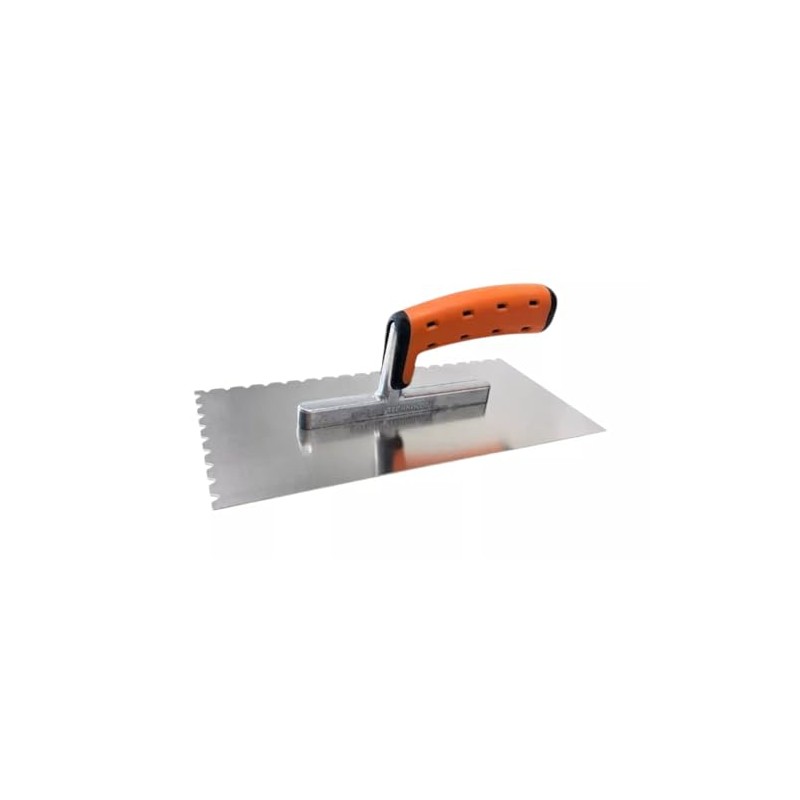 Notched Trowel, 130mm x 270mm, B11 Model, Soft Plastic Handle,