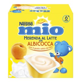 NESTLÉ MIO Merenda al Latte Albicocca, 4 Vasetti da 100g (400g)