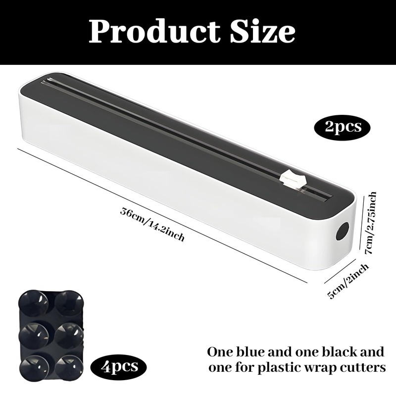 2PCS Foil And Cling Film Dispenser, Cling Film Dispenser, Kitchen