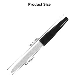 LICQIC Metal Nail File, Stainless Steel with Anti Slip Handle, 8 Pcs (Black+White)