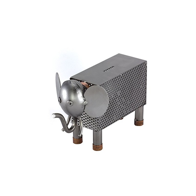 Steelman24 I Nuts and bolts sculpture Elephant Money Box I