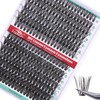 FADVAN Individual Eyelash Extensions, 280 Pieces Curl D Eyelashes Cluster