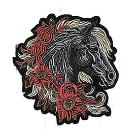 3.5" Horse Iron On Patch - Embroidered Horse Aesthetic Zoo Backwoods Western Animal Animals Applique Appliques Iron On Sew On Patches for Holes, Clothing, Jeans, Hat, Backpacks, Clothes - Horse Patch