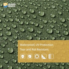 GUARD SHIELD Lona redonda de 12 pies, impermeable, resistente, para debajo de la piscina, verde/plata, multiusos, cubierta circular para exteriores