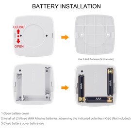 BIGMONAT Motion Sensor Tap Light,Battery Operated Push Lighting, Wireless Puck Lights, Stick-Anywhere Under Cabinet Counter Lights,Easy to Install for Stair/Kitchen/Hallway（White, 6Pack