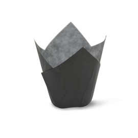 Black Medium Size Tulip Baking Cups Cupcake Liners Muffin Liners Greaseproof Paper 100