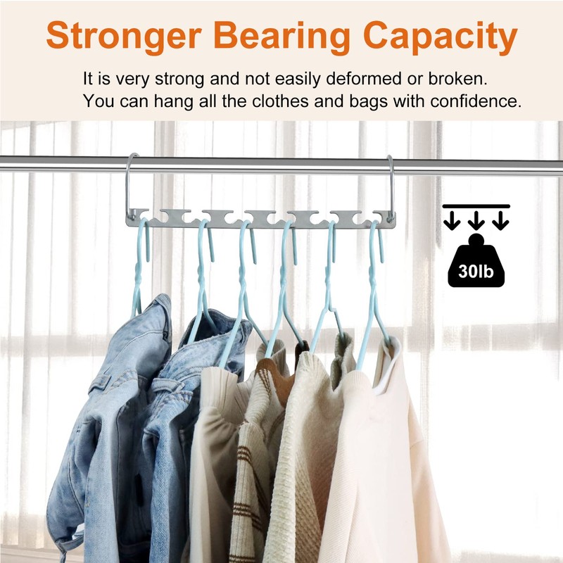 Sindax 8pcs Space Saving Hangers Stainless Steel Durable Magic Hangers