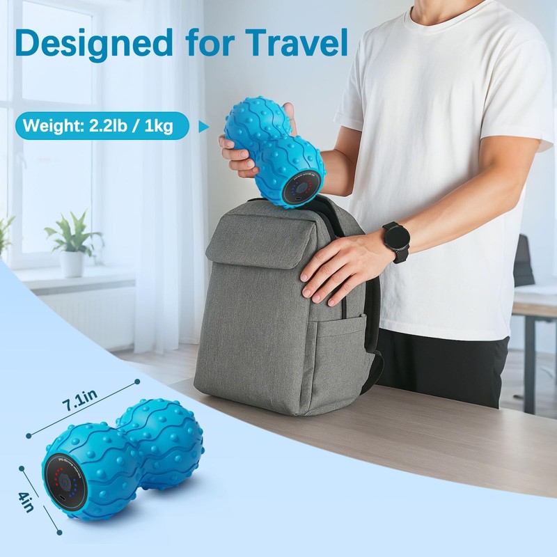 Peanut Massage Ball, Multifunction Vibrating Massage Ball with Five Gears