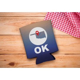 Oklahoma Can Cooler Love Oklahoma OK Mid West Region State Pride 6-Pack Can Drink Sleeves