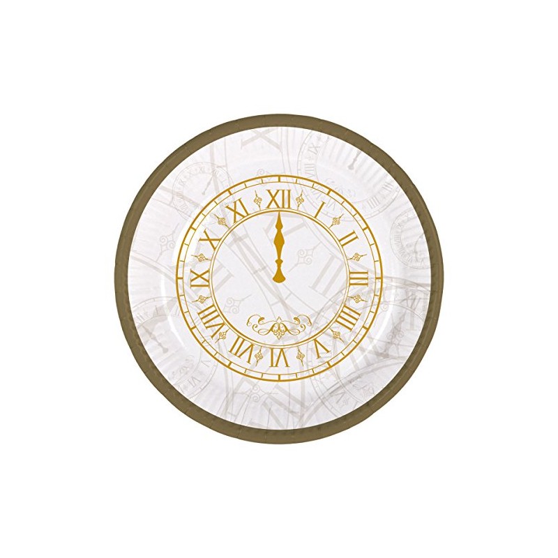 Folat Paper Plates Design Tableware Happy New Year Party (Pack
