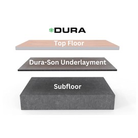 DURA-Son™ Premium Flooring Underlayment for Laminate and Engineered Hardwood Floors - Superior Sound Reduction, Compression Resistant - 3.5mm 1/8" 100 Sq.ft.
