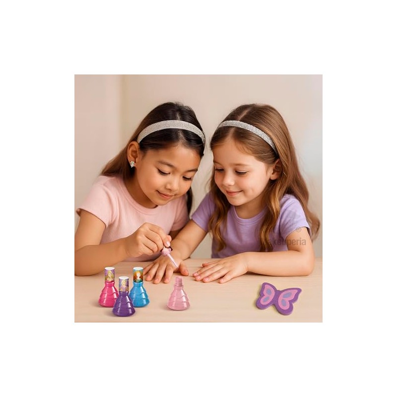 MAKEUPERIA Set de Esmaltes Infantiles de Princesas a Base de
