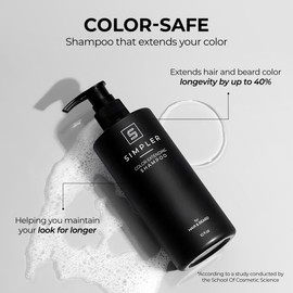 Simpler Hair Color Shampoo For Men (Mountain Spice Scented) - Dye & Sulfate Free Shampoo for Longer-Lasting Color - Shampoos for Dyed Hair & Beard - Color Safe Shampoos w/Nourishing Ingredients