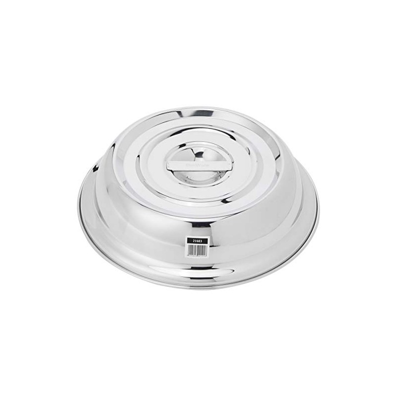 Genware NEV-21683 Plate Cover, Round Stainless Steel, For 10" Plates