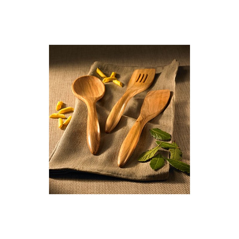 Berard Slotted Spatula Terra 32Cm Olive Wood, Brown
