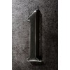 Huber House Number 1 Anodised Aluminium 10 cm, Elegant 3D