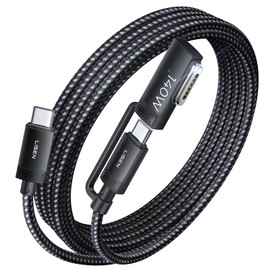 LISEN USB-C to Magnetic 3 Cable 140W Support 480Mbps Data Transfer Compatile with MacBook Air (15/13-inch M3 2024, 15-inch M2 2023, 13-inch M2 2022), MacBook Pro (16/14-inch 2023/2021), 6.6FT Midnight