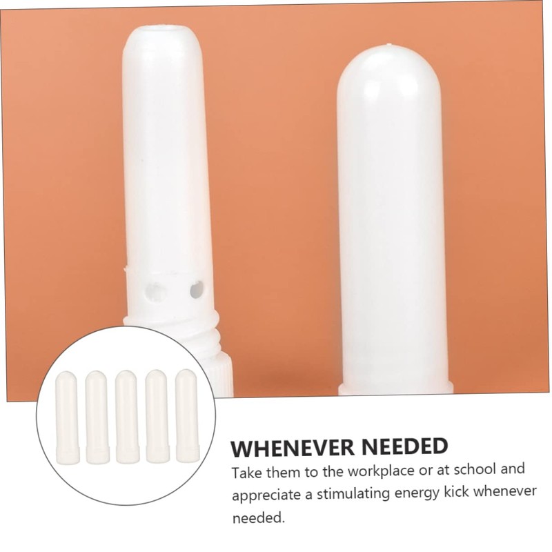 Baluue 5pcs Essential Oil Refillable Aromatherapy Tubes Portable White for