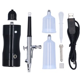Airbrush Kit 27PSI 0.3mm Nozzle Cordless Rechargeable Portable Air Brush Set with 20cc 40cc Replacement Pot