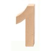 Glorex 6 2029 131 Cardboard Number 1, Natural