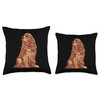 Sitting Dog Ruby Cavalier King Charles Spaniel Throw Pillow