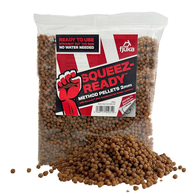Fjuka Squeez-Ready Method Pellet 2mm | Ready-prepped Method feeder pellet