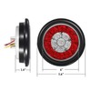 Partsam 4Pcs 4" Inch Round LED Trailer Tail Lights with