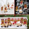 GRANDEAL Christmas Ornaments 8 Pcs Plush Christmas Tree Decorations Santa