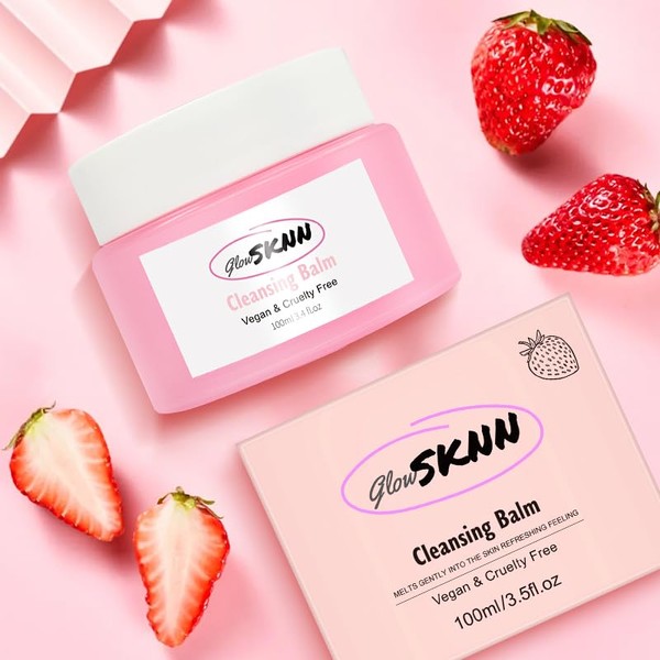 GLOWSKNN Make up removing cleansing balm gentle and natural (Strawberry