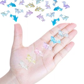 100Pcs Miniature Resin Goldfish Figurines Garden Accessories Miniature Goldfish Decorations Fairy Garden Accessories Ornament Mix Colors Outdoor Statues Mini Resin Fish